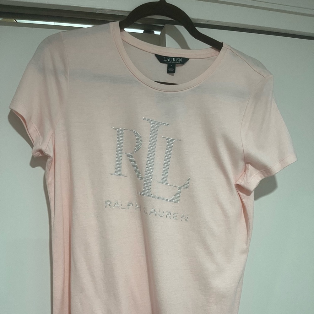 Lauren Ralph Lauren size M pink tshirt.  Dress up or dress down!